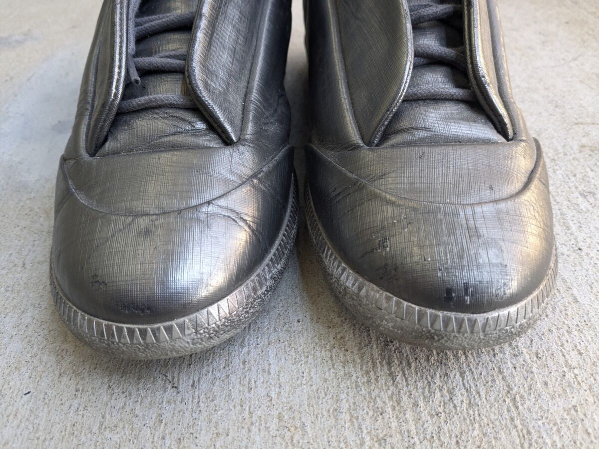 Maison Margiela Future Silver Men 10 43 Leather High Top Maison Margiela Future Silver Men 10 43 Leather High Top