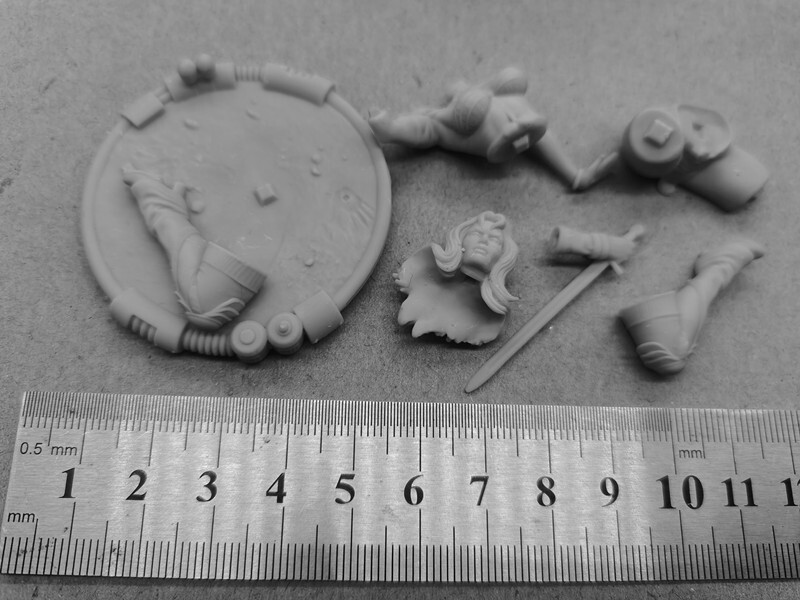 Resting Warrior Resin Figures Model Kit 1/24 Scale Unassembled