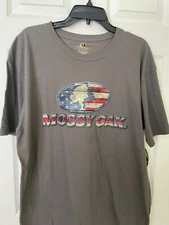 Mossy Oak T-Shirt Gray Size  X Large  FAST SHIPPING