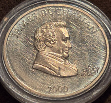 Republic of Liberia Five Dollar Coin - James Buchanan