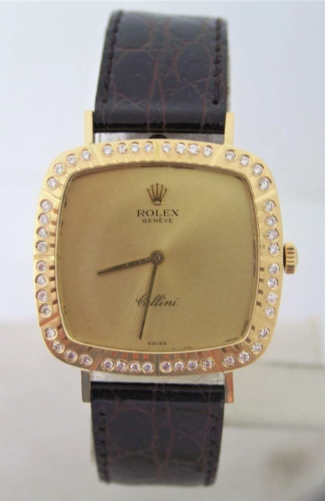 Vintage Ladies 18k ROLEX CELLINI Winding Watch c.1970s Ref. 4320 w Diamonds