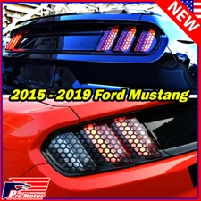 For 2015-2020 Mustang Rear Tail light Lamp Honeycomb Stickers Decals Overlay 6PC