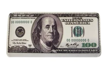 7.5X4 Uni Sex US President Benjamin Franklin $100 Dollar Bill Bi Fold Wallet