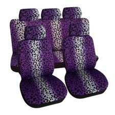 Universal 5 Seats Car Seat Cover Leopard Print Front Rear Full Set Protectors Universal 5 Seats Car Seat Cover Leopard Print Front Rear Full Set Protectors
