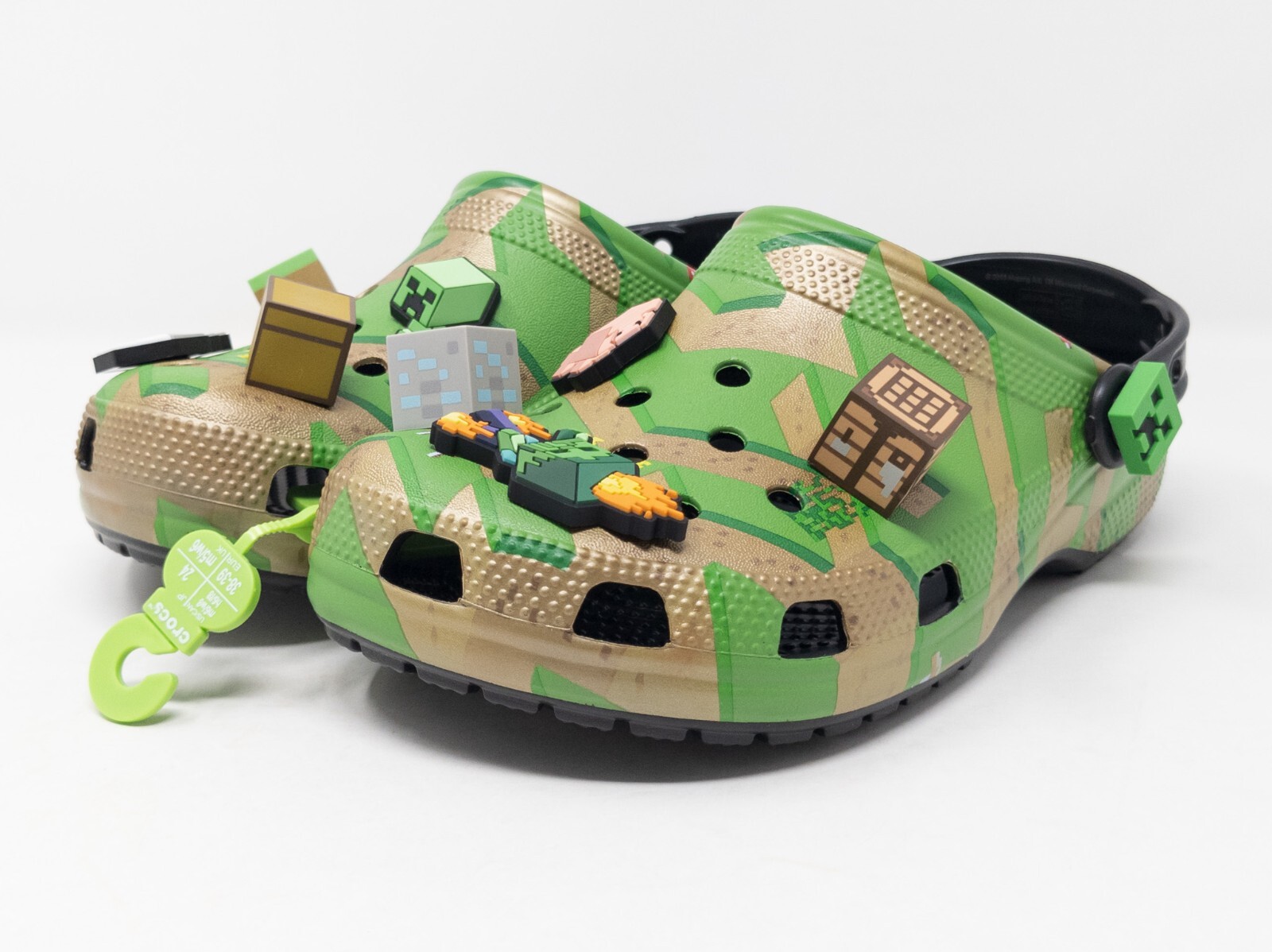 Sz M 6 / W 8 Crocs x Minecraft Elevated Clog Green Brown 208472-90H for ...