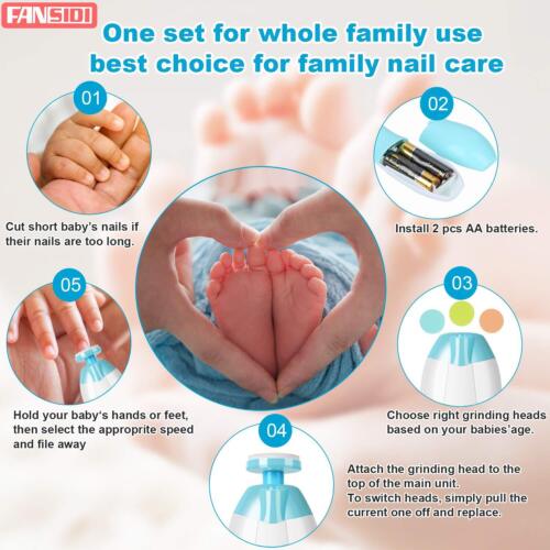 Baby Nail Trimmer Electric, H&E Baby Nail Clippers Safe Baby Nail File Kit - Picture 47 of 71