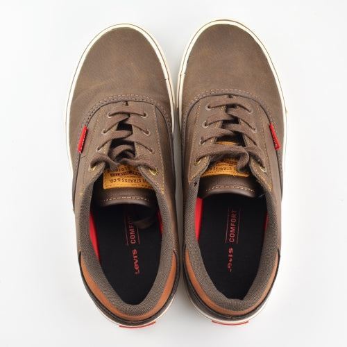 Levi's Mens Ethan Casual Fashion Sneaker Shoe Size 8 Brown Faux Leather - 519214 - Picture 2 of 10