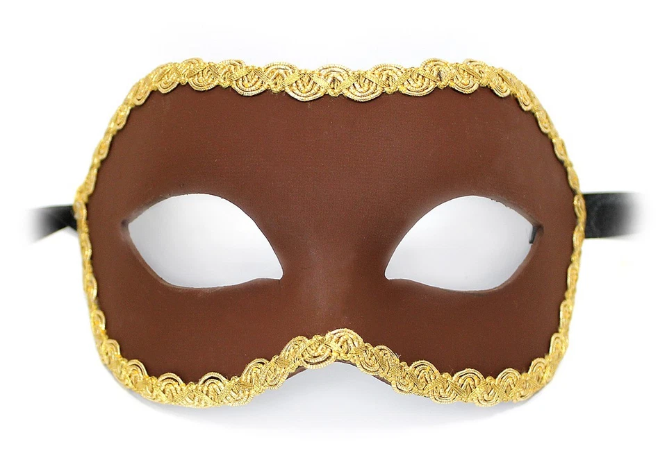 VENETIAN Masquerade Mask Colombina Nera brown handcrafted Made in Venice Italy - Image 2 of 3