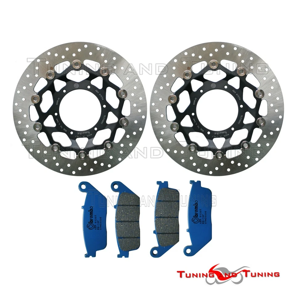 Disques frein avant BREMBO+Plaquettes CC POUR HONDA HORNET 600 2010 2011 >2013