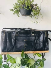 24" Pure Filtered Goat Leather Duffel bag Travel Women