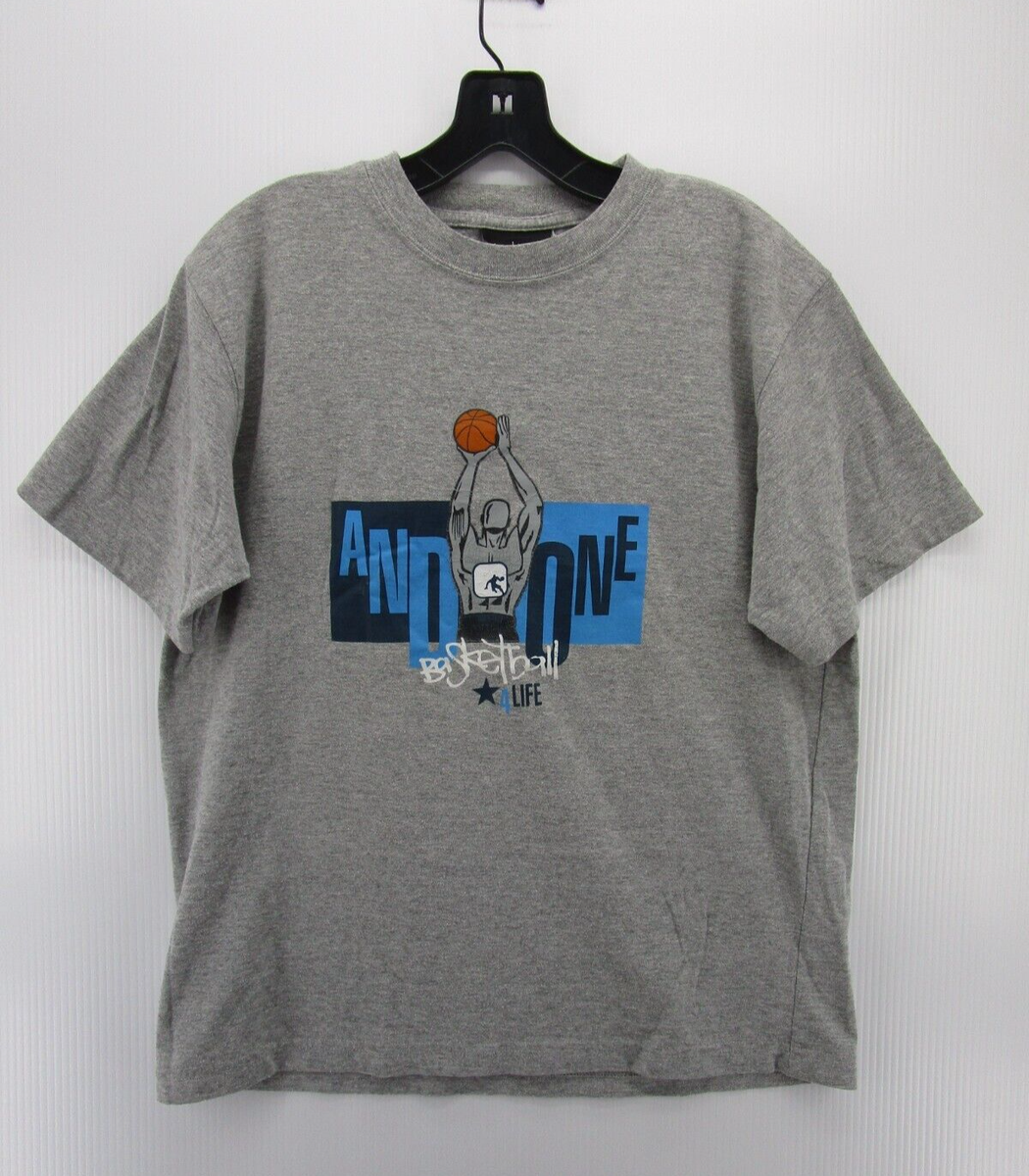 VINTAGE AND1 Shirt Men Large Gray Basketball 4 Life Pullover VINTAGE AND1 Shirt Men Large Gray Basketball 4 Life Pullover