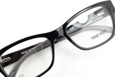 NINE WEST NW5082 001 Polished Black 49-16-135 Eyeglass Frames Flex Hinges X421