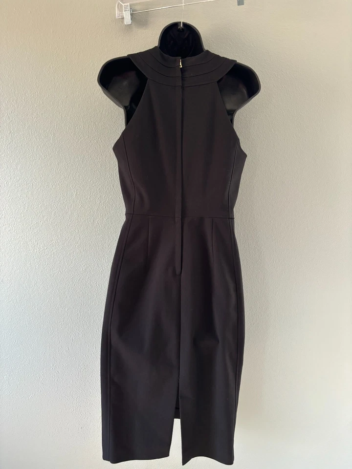 Cynthia Steffe Womens Black Halter Back Zipper Close Shift Dress Size 6 - image 4 of 4