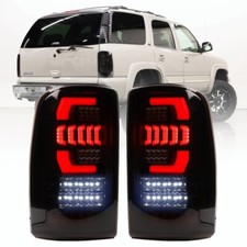 Pair For 2000-2006 Chevy Suburban Tahoe Gmc Yukon Led Tail Lights Smoke Len Lamp