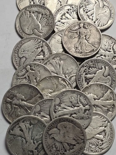 Roll of 20 Walking Liberty 90% Silver Half Dollars ($10 Face Value) SKU05
