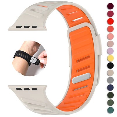 Sportarmband f. Apple Watch Ultra 49mm 42-46mm Silikon Schräge Schnalle