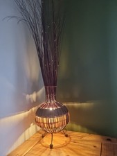 Moroccan /Onion Grass Floor Lamp/Natural Rattan/Hand Crafted/104cm 20cm Globe