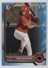 2022 Bowman Prospects Sky Blue Border 421/499 Braylin Minier #BP-93 0rj8