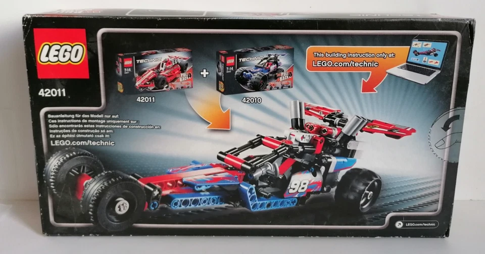 Lego Technic 42011 La Voiture de Course Race Car Pull Back - 2013 Neuf New - Photo 2/4