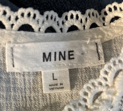 Top Mine Anthropologie pizzo uncinetto manica corta prateria contadino boho taglia LRG - Foto 13 di 21