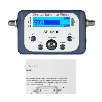 SF-95DRL Digital Satellite Finder Signal Meter Compass TV Dish FTA LNB Satfinder