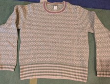 J.Crew Sweater Womens Large Wool Geometric Knit Crewneck Pullover