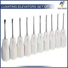 10 PCS White Dental Root Elevators Oral Surgery PDL Luxating Tooth loosening