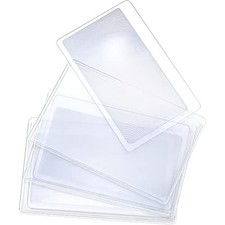 3 Pièces Loupe de Taille Carte de Crédit Lentille de Fresnel Lentille Loupe d...