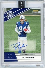 2025 Panini Instant NFL Tyler Warren #31 Rated Retro Rookie Auto /99 RC Card