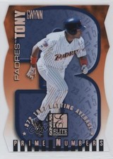 1998 Donruss Elite Prime Numbers Die-Cut 241/372 Tony Gwynn #7a HOF 3t8