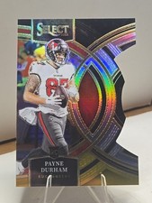 2023 Panini Select - Premier Level Payne Durham #155 Black & Gold Prizm Die-Cut