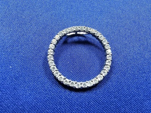 GRANDMA GRABE'S BEAUTIFUL VINTAGE 925 STERLING SILVER CZ RING 2G PENDANT