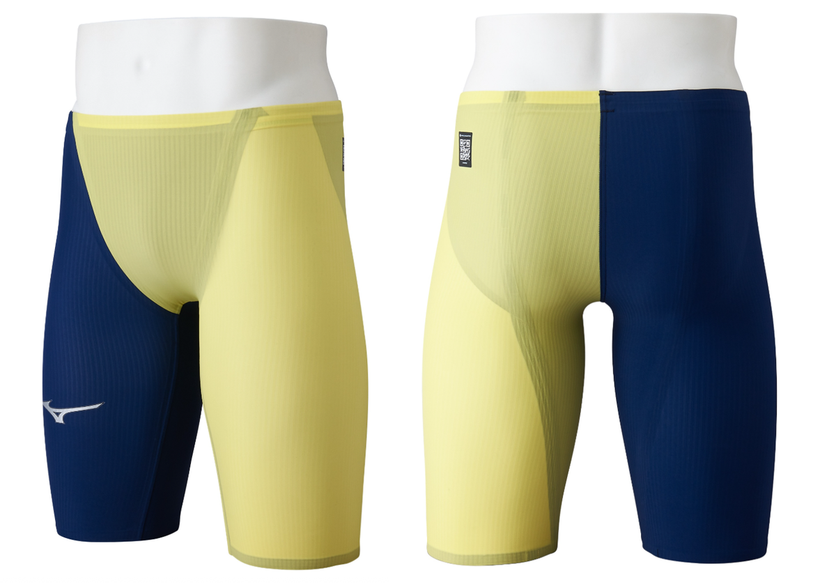 MIZUNO GX SONIC ROYAL MT N2MBD002 Swimwear Navy Yellow Swimsuit
