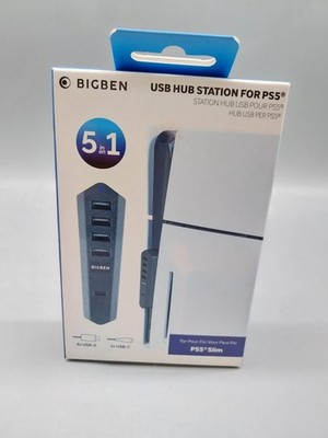 BigBen 025002 BB USB HUB für PS5 Slim Gaming Zubehör Schwarz #TK009X