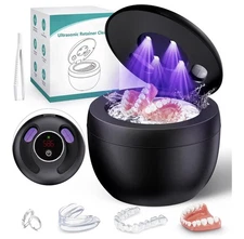 Ultrasonic Retainer Cleaner Machine Dental  Guard Cleaser Pod