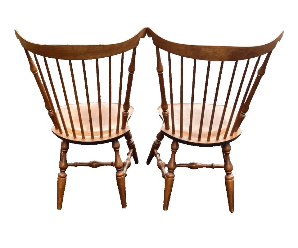 2 Nichols & Stone Mid Century Modern 1950’s Maple Windsor Spindle Dining Chairs - Image 2 of 4