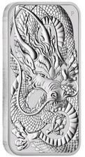 2021 Australian Dragon Bar Perth Mint 1 Oz .9999 Fine Silver Bar