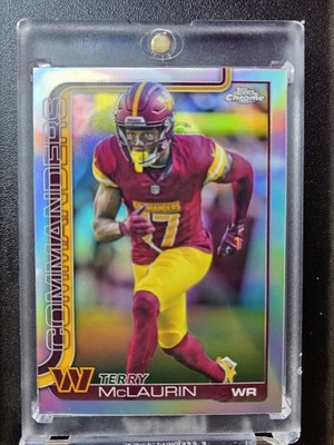 TERRY MCLAURIN RARE HOLO REFRACTOR  SP COMMANDERS  INVESTMENT CARD Topps 