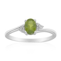 Cavill Damen Ring 0,72Ct Zirkon Ovalschliff 925 Sterling Silber OlivgrüN