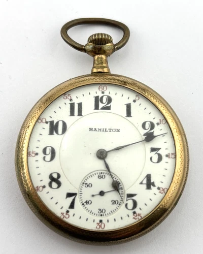 Hamilton Antique Mechanical Pocket Watch 17J  16s  Gr.972  1134113 DOESN'T WORK