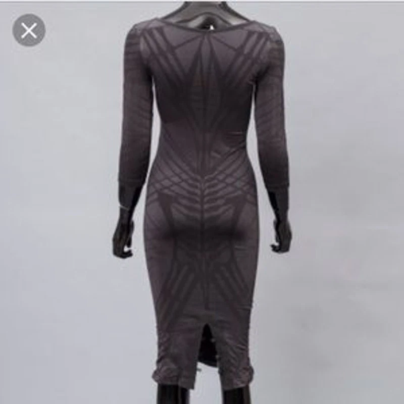 Zac Posen for WOLFORD Kleid Dress Medium M Anthracite Gray - Image 4 of 4