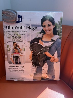 Chicco UltraSoft Magic 2-Way Infant Baby Carrier   Gray/Black   7.5 25 lbs