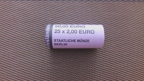 25 x 2 Euro Bundesländerserie 2 ,,Saarland,, 2025 A Doppelsichtrolle prägefrisch