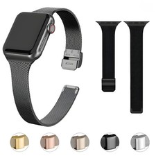 Slim Metal Bracelet Strap For Apple iWatch Band S12 11 10 9 8 7 6 5 Ultra 4 SE 3