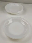 Vintage  Fire King Swirl SIX (4)   7 5/8" flat soup bowls Free Ship