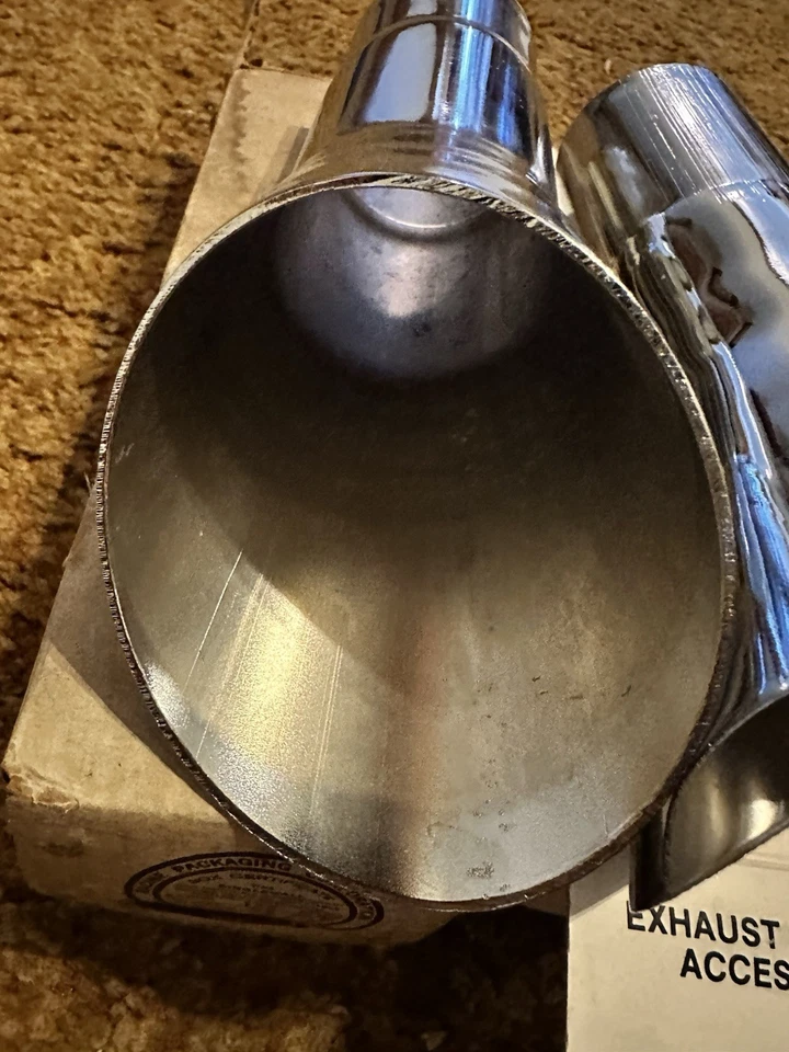 Oldsmobile 442 1968-72 puntas de escape de acero inoxidable 2 piezas *LEER DESCRIPCIÓN* Foto 4 de 4