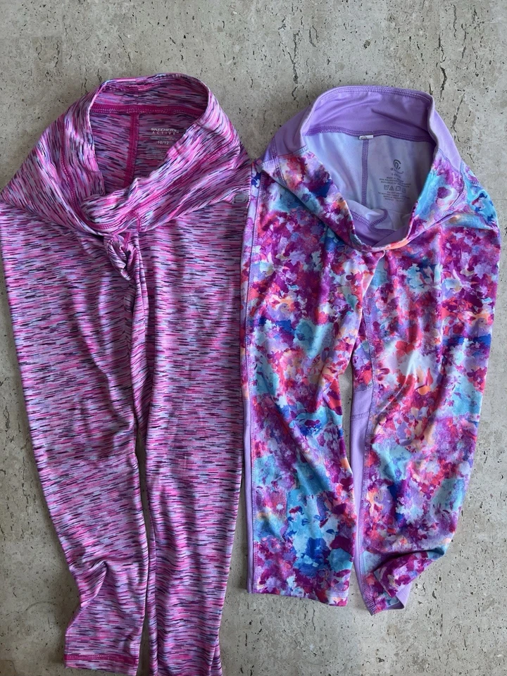 Girl’s Size Large 10-12 Assorted Leggings Bundle Champion, Sketchers… - Image 2 of 4