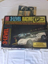 Ho 3-Level Racing Slot Car Atx Aurora Model Motoring Track 1960s Old Vintage Car