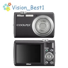 Nikon COOLPIX S220 Digital Camera 10.0MP 3x Optical Zoom CCD Black, CMOS Sensor