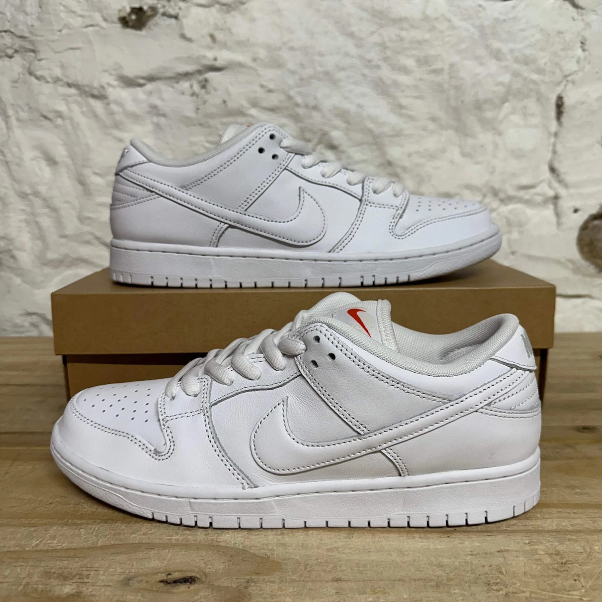 Nike Dunk Pro SB Low Triple White | eBay